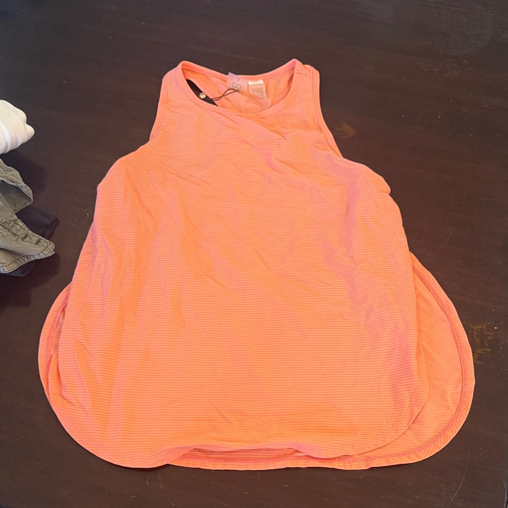 Vibrant Coral Sleeveless Tank Top